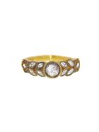 Cathy Waterman Rose Cut Diamond Garland Ring - 22 Karat Gold