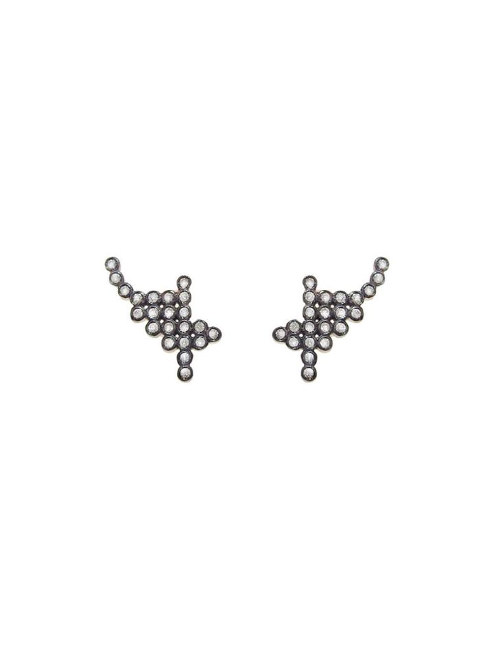 Yannis Sergakis Curved Bezel Set Diamond Charni?res Studs
