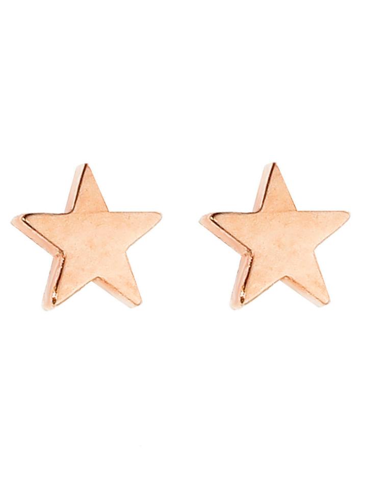 Jennifer Meyer Mini Star Studs In Rose Gold