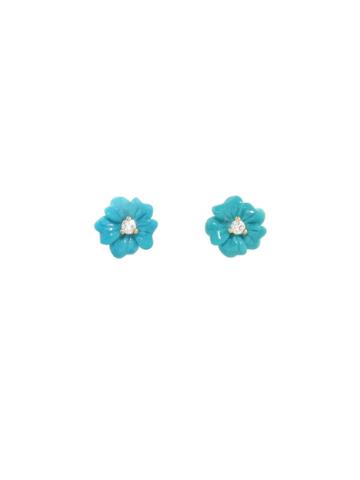 Paul Morelli Large Turquoise Flower Studs