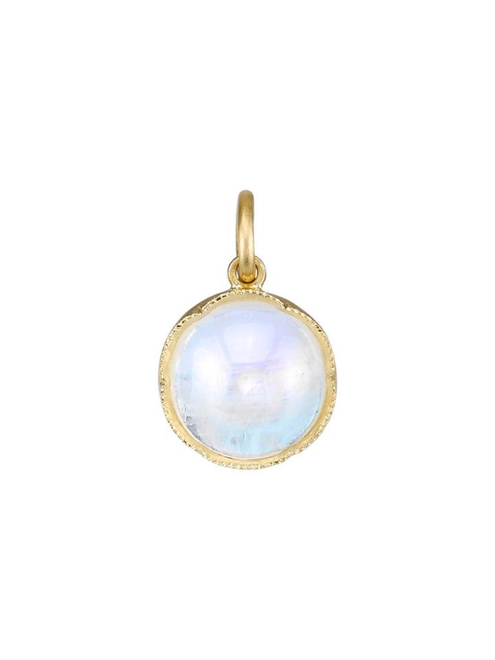 Irene Neuwirth Cabochon Rainbow Moonstone Charm