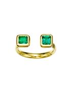 Jemma Wynne Emerald Open Ring - Yellow Gold