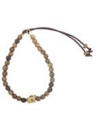 Catherine Michiels Brown Ebony Stardust Bracelet With Usagi In Bronze