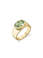 Irene Neuwirth Oval Green Beryl Ring - Yellow Gold