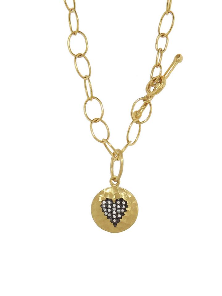 Cathy Waterman Hammered Heart Charm