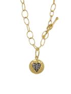 Cathy Waterman Hammered Heart Charm