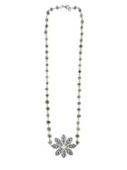 Cathy Waterman Large Prenite Peacock Flower Pendant