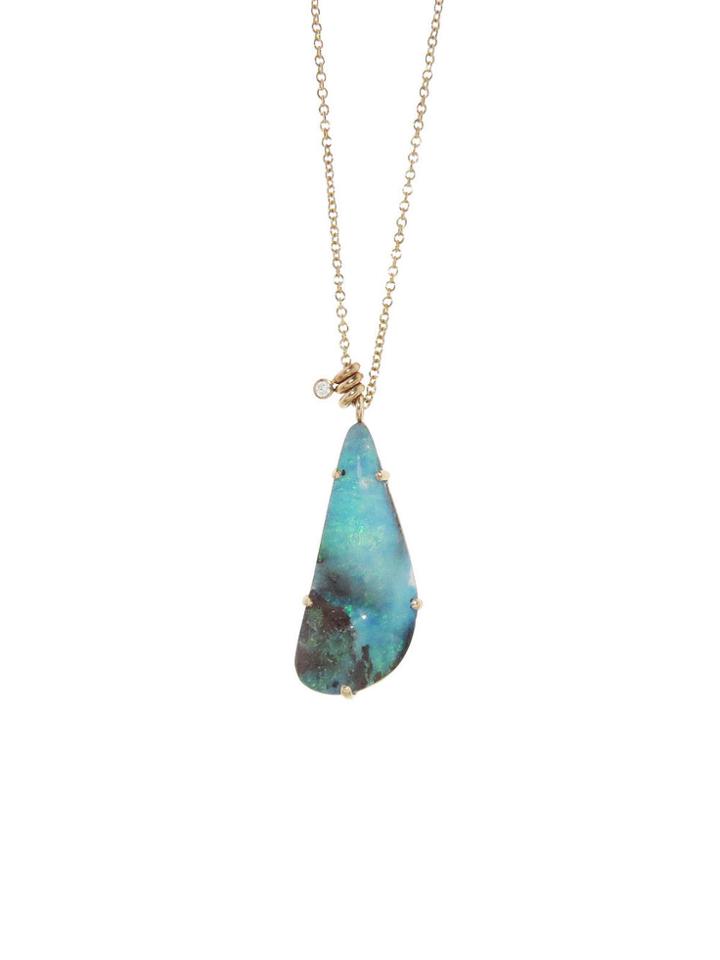 Jamie Joseph Australian Boulder Opal With Diamonds Necklace