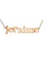 Jennifer Meyer Jet'aime Necklace - Rose Gold