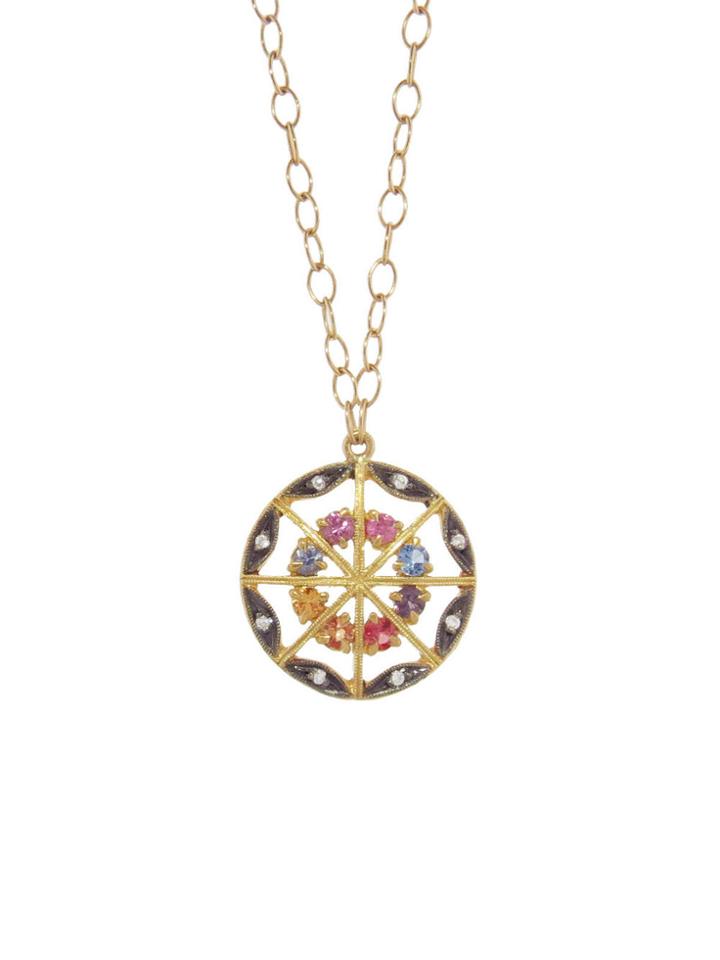 Cathy Waterman Sapphire Ferris Wheel Necklace
