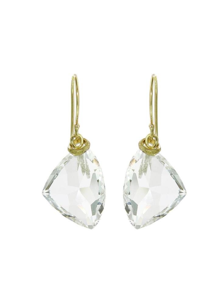 Jamie Joseph Asymmetric Rock Crystal Earrings