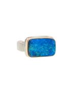 Jamie Joseph Rectangular Boulder Opal Ring
