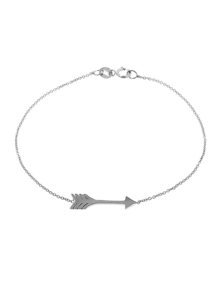 Jennifer Meyer Designer Arrow Chain Bracelet - White Gold