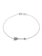 Jennifer Meyer Designer Arrow Chain Bracelet - White Gold
