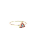 Jennifer Meyer Ruby And Turquoise Inlay Triangle Ring