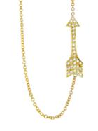 Jennifer Meyer Small Diamond Arrow Necklace - Yellow Gold