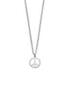 Finn Minor Obsessions Tiny Peace Sign Necklace - White Gold