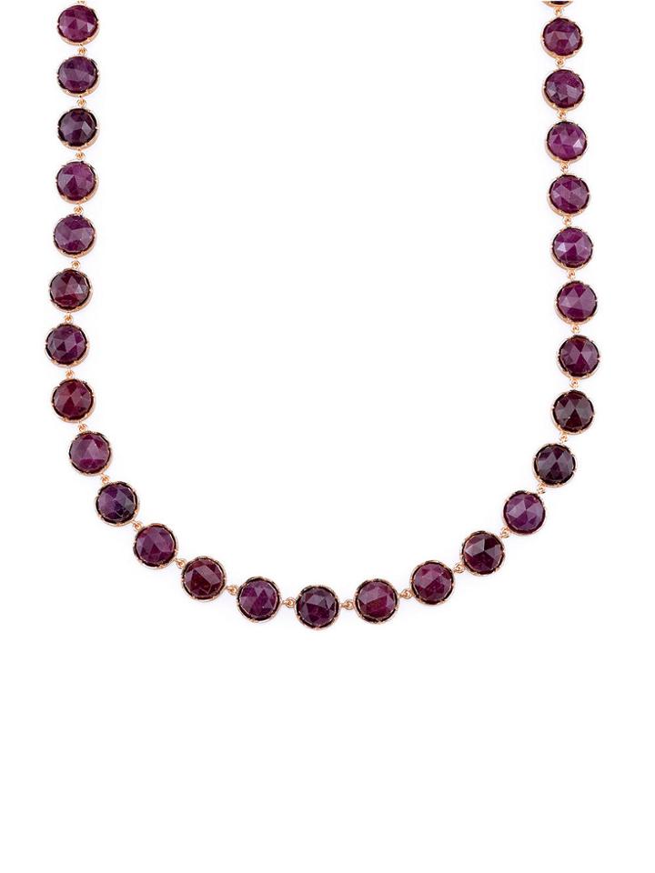 Irene Neuwirth Rose Cut Ruby Necklace - 18