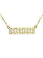 Jennifer Meyer Diamond Rectangle Necklace - Yellow Gold