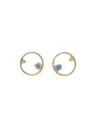 Wwake Opal Circle Earrings