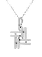 India Hicks Silver Love Letters Necklace - T