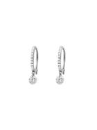 Ylang 23 Set Free Mini Hoops With Diamonds - White Gold