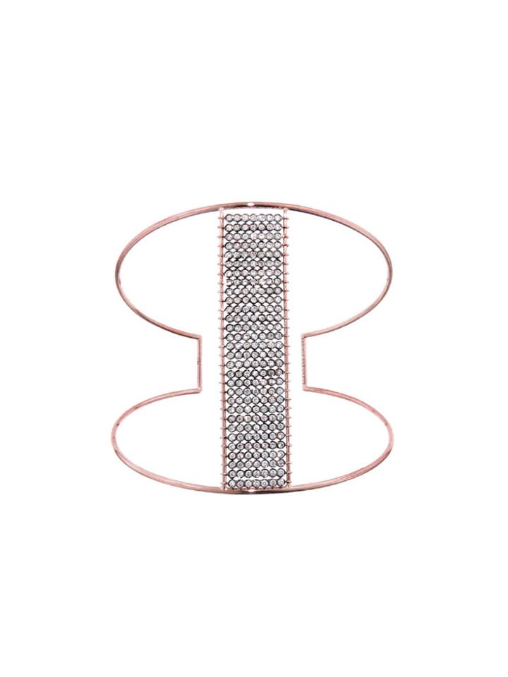 Yannis Sergakis Bezel Set Diamond Bar Charni?res Cuff - Rose Gold
