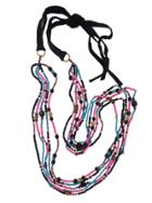 Royal Nomad Multi-strand Turquoise And Garnet Chain