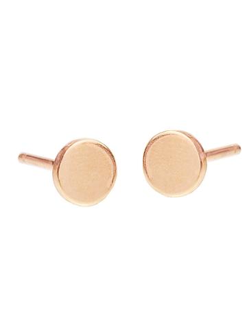 Jennifer Meyer Circle Stud Earrings - Rose Gold