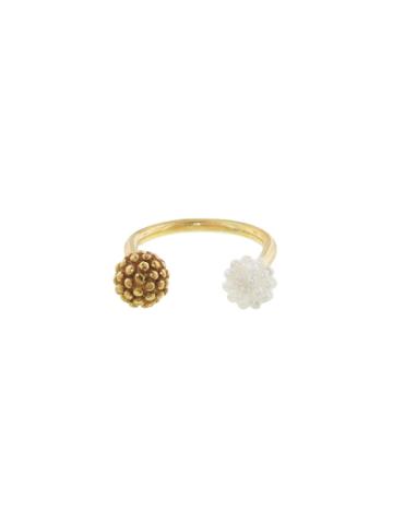 Ylang 23 Gold And Pearl Sphere Ring