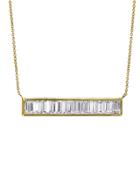 Jennifer Meyer Channel Set Diamond Bar Necklace - Yellow Gold