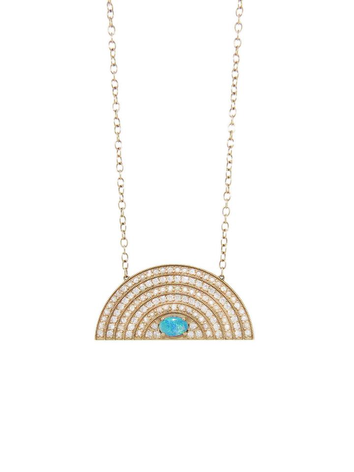 Andrea Fohrman Large Diamond Rainbow Necklace