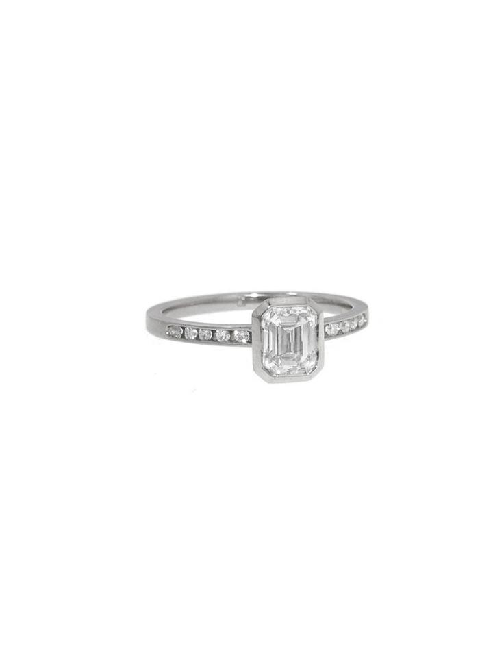 Jamie Joseph Emerald Cut Solitaire Diamond Ring - Platinum
