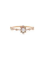 Kataoka Scalloped Frame Brilliant Cut Diamond Ring