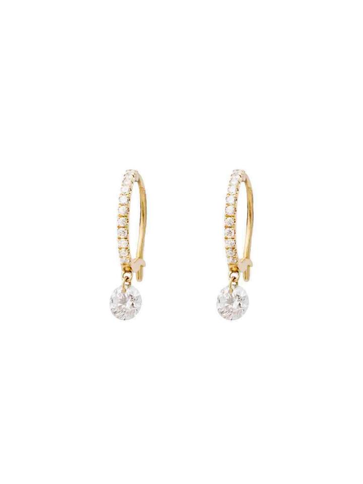 Ylang 23 Set Free Mini Hoops With Diamonds - Yellow Gold