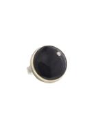Jamie Joseph Round Black Obsidian Ring