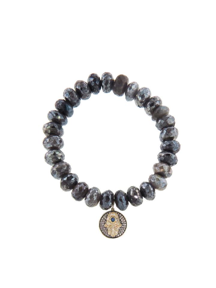 Sydney Evan Diamond Labradorite Hamsa Bracelet
