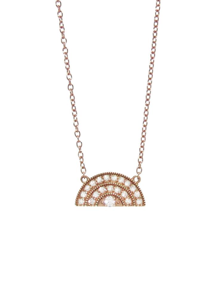 Andrea Fohrman Small Rainbow Pendant With Diamonds - Rose Gold