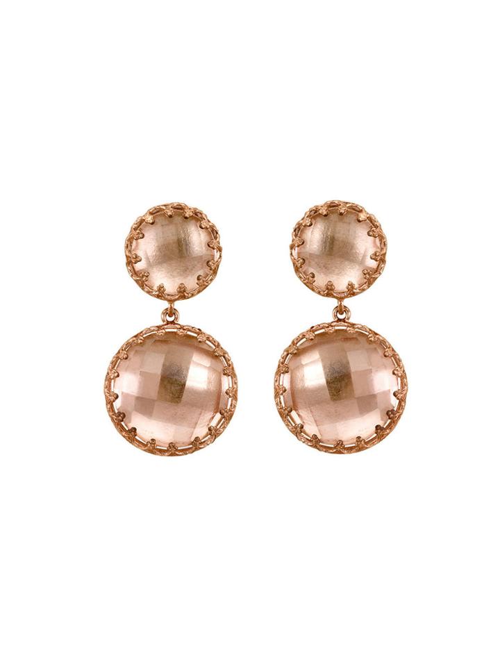 Larkspur & Hawk Large Olivia Earrings In Rose Gold - Copper