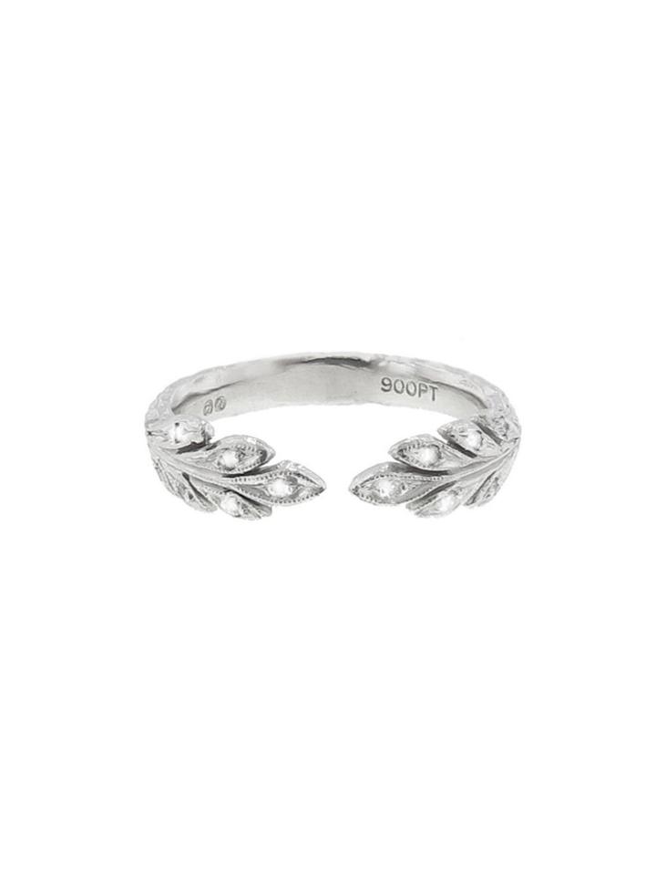 Cathy Waterman Open Leafside Ring - Platinum