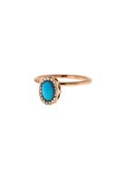 Ylang 23 Oval Turquoise And Diamond Ring - Rose Gold