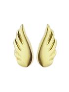 Finn Minor Obsessions Angel Wing Studs In Yellow Gold