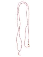 Andrea Fohrman Crescent Moon On Opal Beaded Necklace - Rose Gold