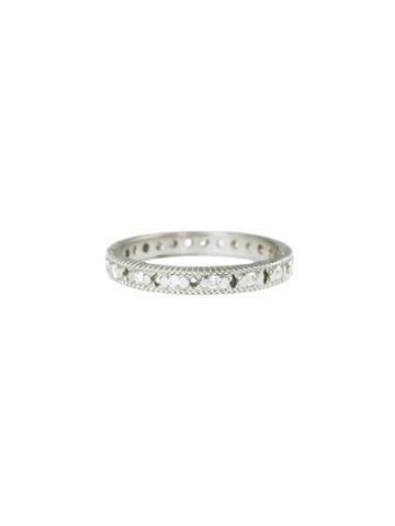 Megan Thorne Ribbed Cut Out Band - White Gold