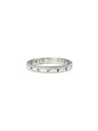 Megan Thorne Ribbed Cut Out Band - White Gold