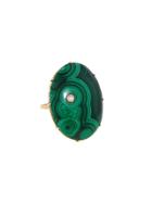 Andrea Fohrman Oval Malachite Ring