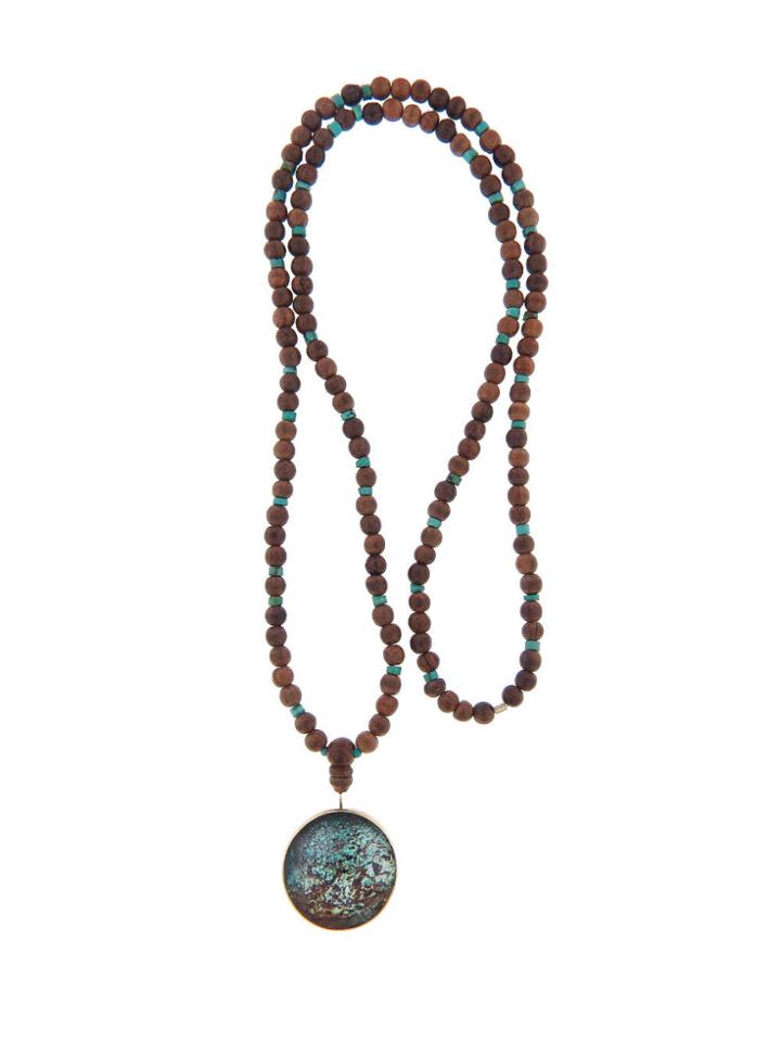 Jamie Joseph Large Round Turquoise Pendant