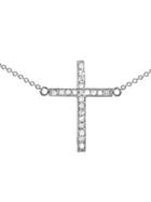 Jennifer Meyer Diamond Cross Necklace - White Gold