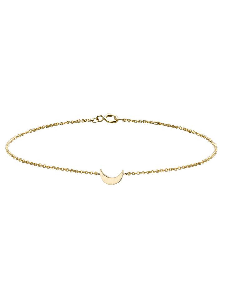 Finn Minor Obsessions Small Crescent Moon Charm Bracelet - 10 Karat Gold