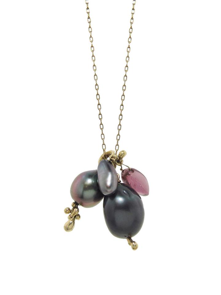 Ten Thousand Things Tahitian Pearl And Garnet Charm Necklace